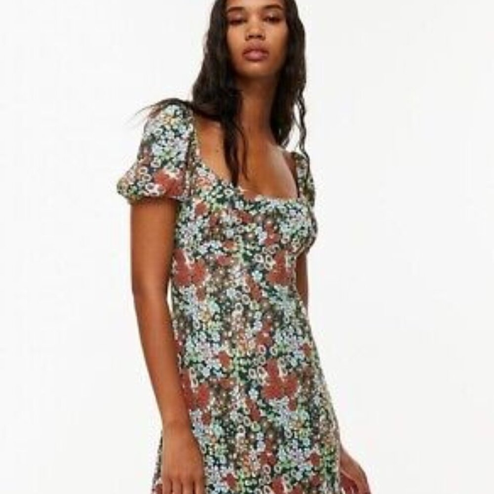 Aritzia Sunday Best Mariposa Floral Dress XS NWT